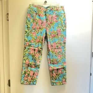 Code Bleu Vivid Floral Capris